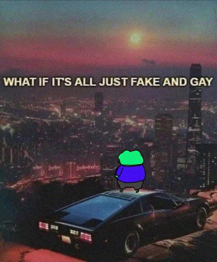 WHAT IF IT'S ALL JUST FAKE AND GAY