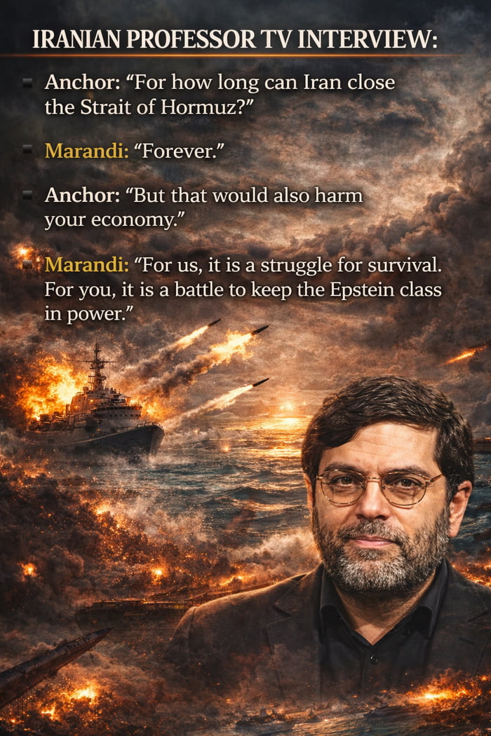 IRANIAN PROFESSOR TV INTERVIEW: Anchor: 