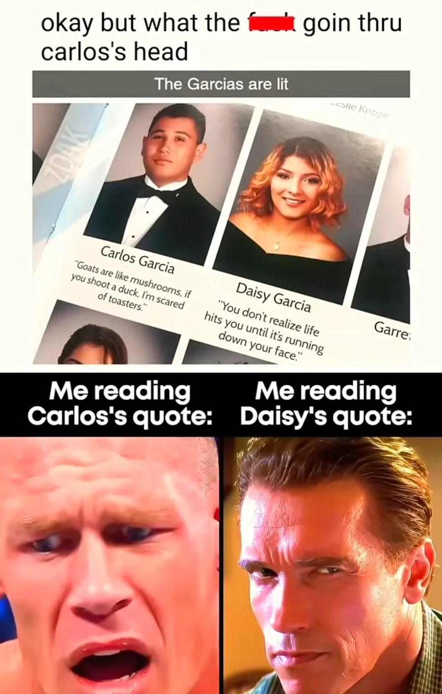 okay but what the f*** goin thru carlos's head The Garcias are lit Carlos Garcia 