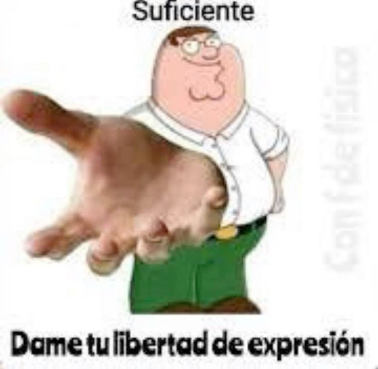 Suficiente. Dame tu libertad de expresión. Conf de física.