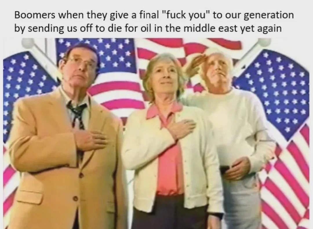 Boomers when they give a final 