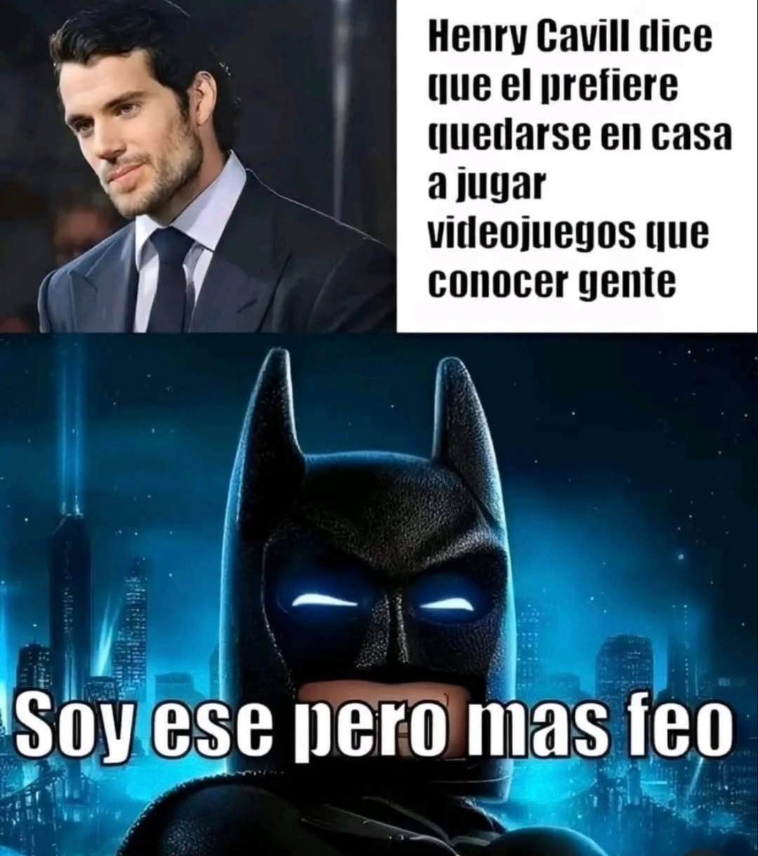 Henry Cavill dice que él prefiere quedarse en casa a jugar videojuegos que conocer gente. Soy ese pero más feo.