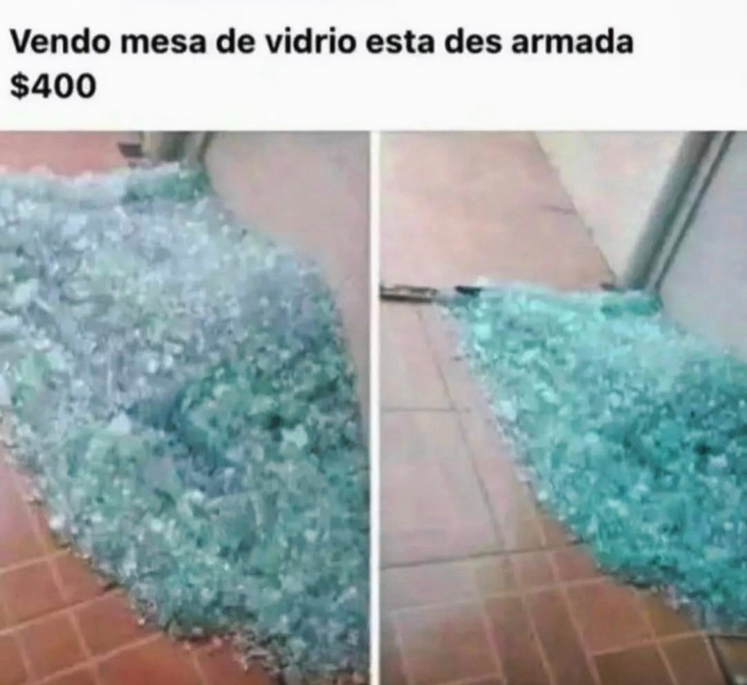 Vendo mesa de vidrio esta des armada $400