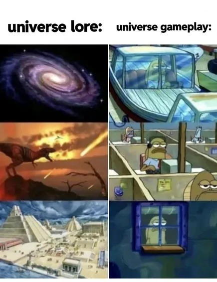 universe lore: universe gameplay: