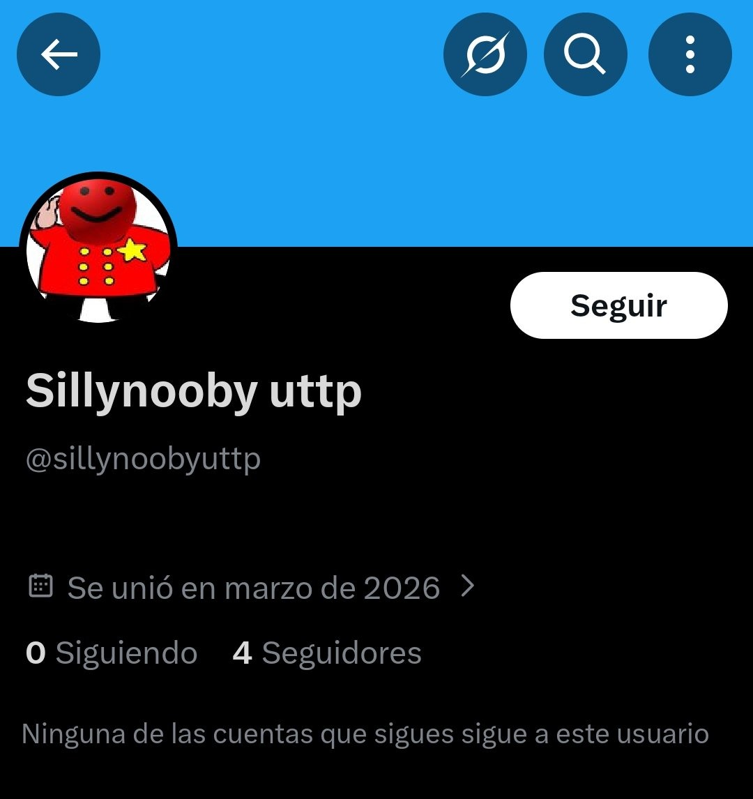 Sillynooby uttp @sillynoobyuttp Seguir Se unió en marzo de 2026 0 Siguiendo 4 Seguidores Ninguna de las cuentas que sigues sigue a este usuario
