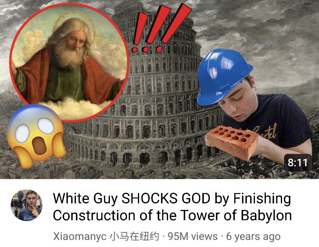 Chico blanco SORPRENDE A DIOS al terminar la construcción de la Torre de Babel