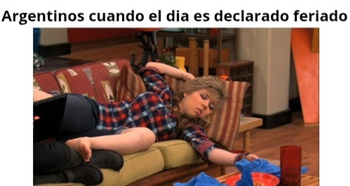 Argentinos cuando el día es declarado feriado
