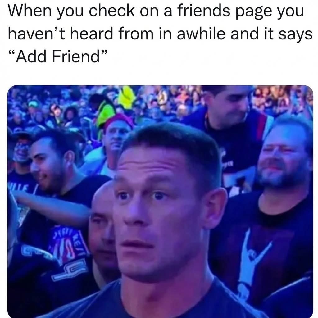 When you check on a friends page you haven't heard from in awhile and it says 