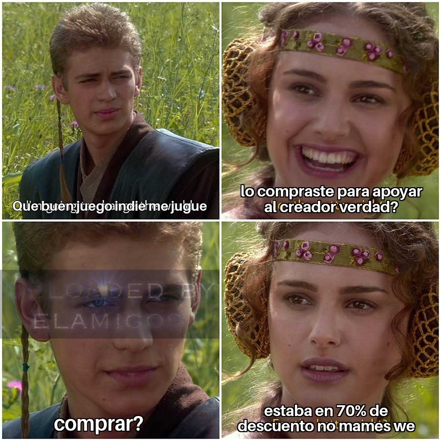 Qué buen juego indie me jugué. lo compraste para apoyar al creador verdad? comprar? estaba en 70% de descuento no mames we