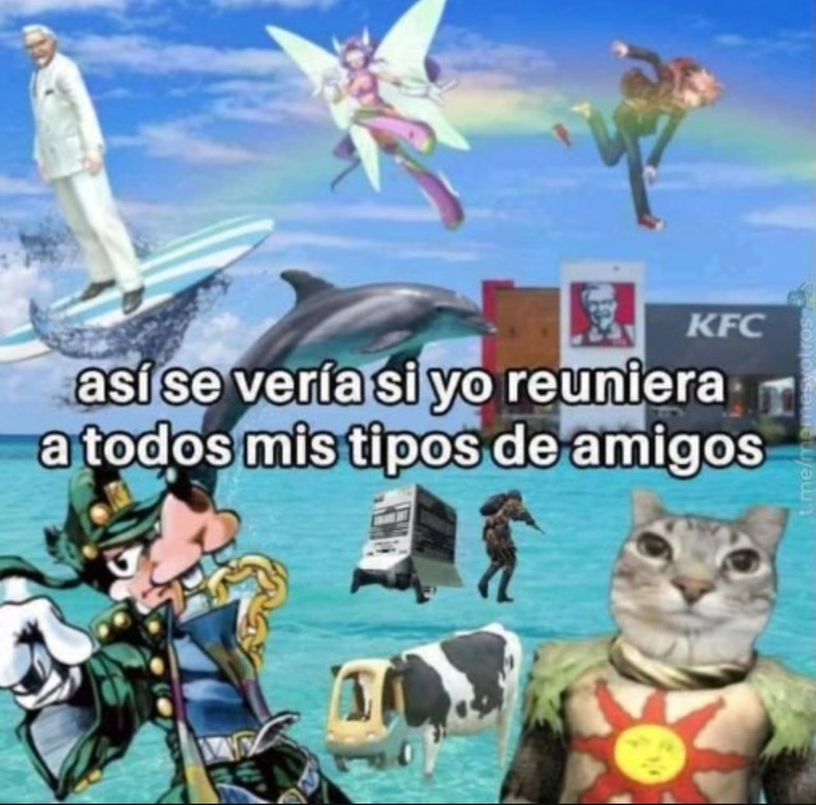 así se vería si yo reuniera a todos mis tipos de amigos