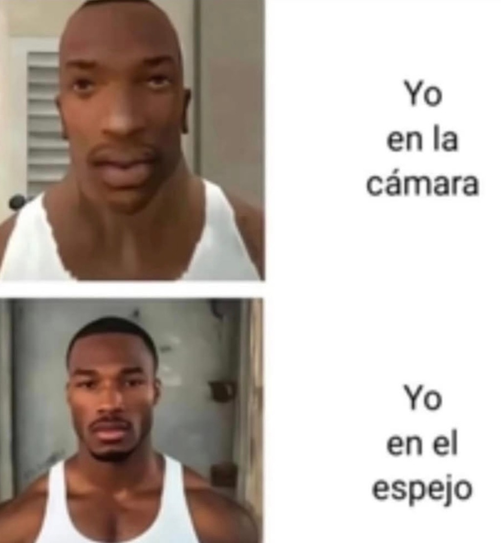 Yo en la cámara. Yo en el espejo.