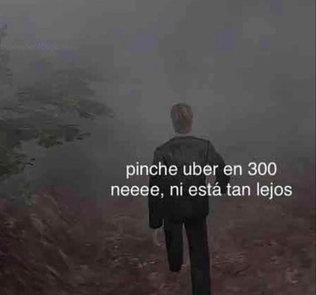 pinche uber en 300 neeee, ni está tan lejos