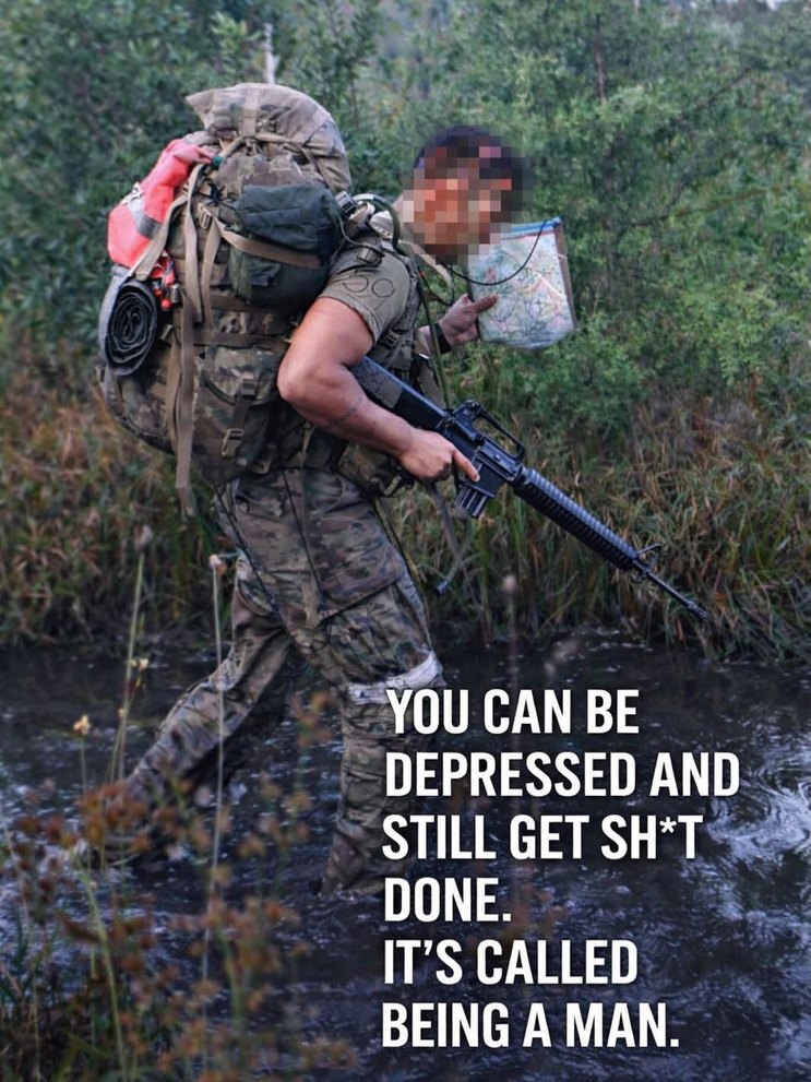 YOU CAN BE DEPRESSED AND STILL GET SH*T DONE. IT'S CALLED BEING A MAN.