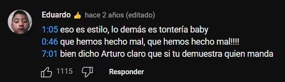 eso es estilo, lo demás es tontería baby. que hemos hecho mal, que hemos hecho mal!!!! bien dicho Arturo claro que si tu demuestra quien manda