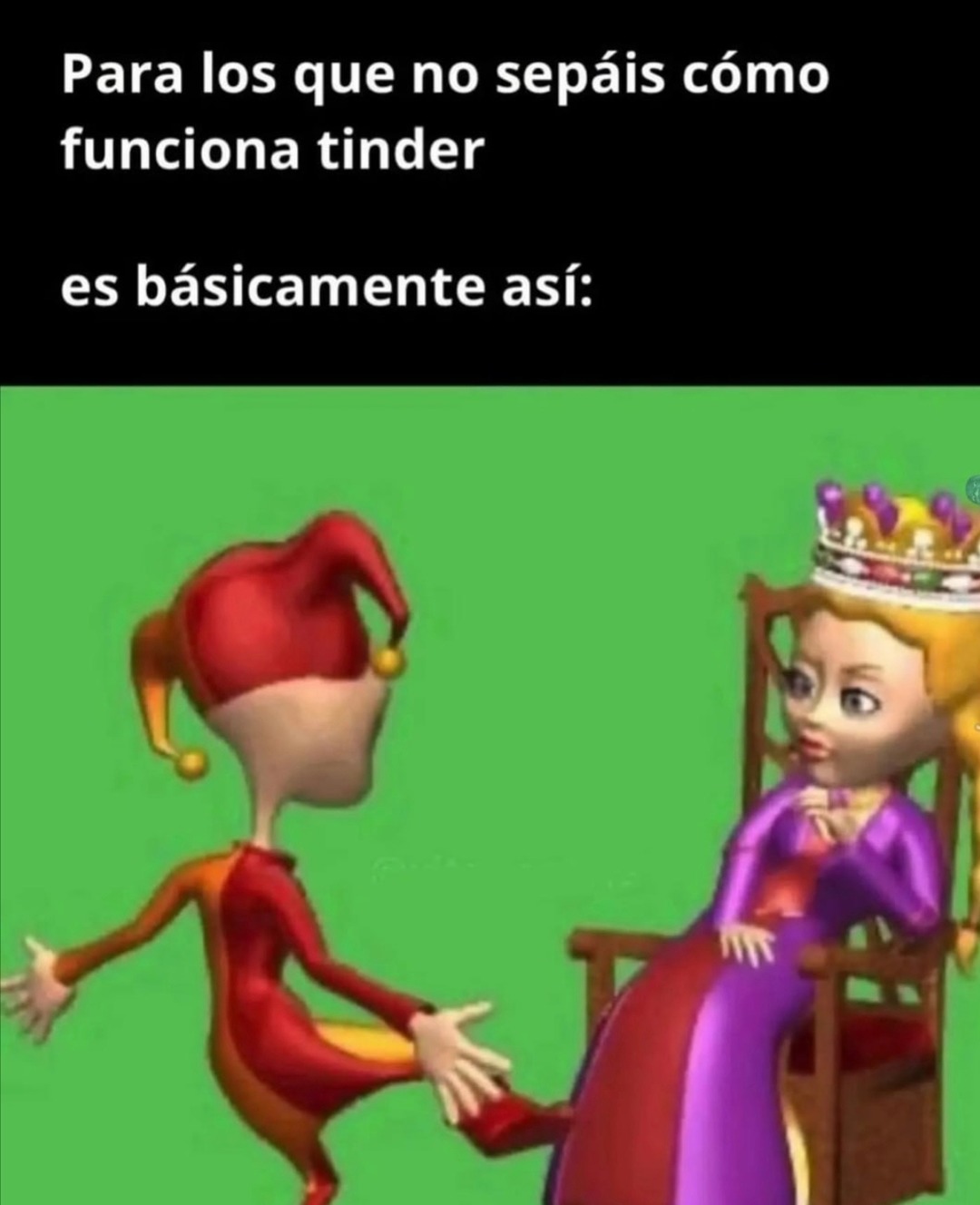 Para los que no sepáis cómo funciona tinder es básicamente así: