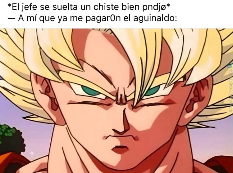 *El jefe se suelta un chiste bien pndjØ*
— A mí que ya me pagar0n el aguinaldo: