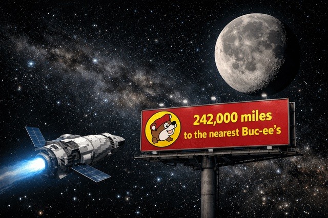 242,000 miles to the nearest Buc-ee's