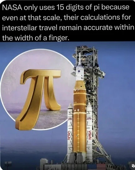 NASA only uses 15 digits of pi because even at that scale, their calculations for interstellar travel remain accurate within the width of a finger.