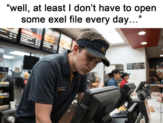 well, at least I don't have to open some exel file every day...