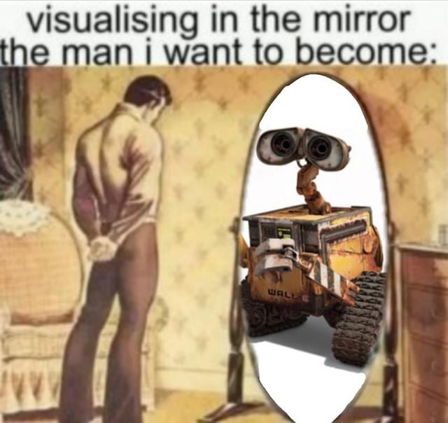 visualising in the mirror the man i want to become: