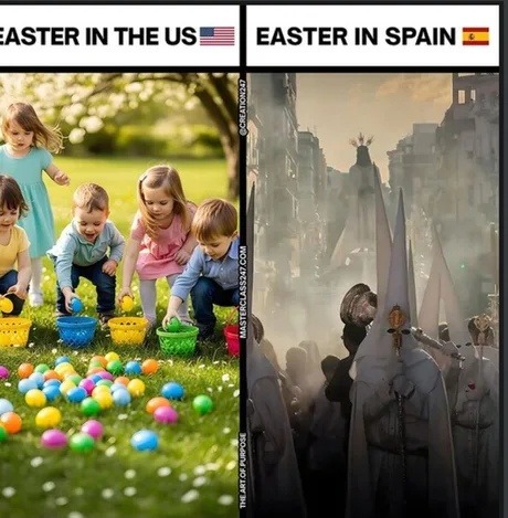 EASTER IN THE US 🇺🇸 EASTER IN SPAIN 🇪🇸 @CREATION247 THE ART OF PURPOSE