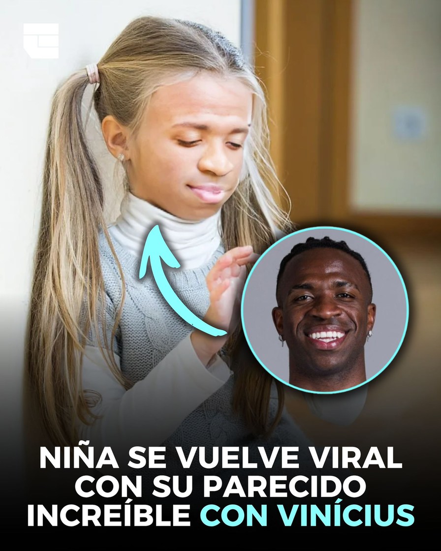 NIÑA SE VUELVE VIRAL CON SU PARECIDO INCREÍBLE CON VINÍCIUS