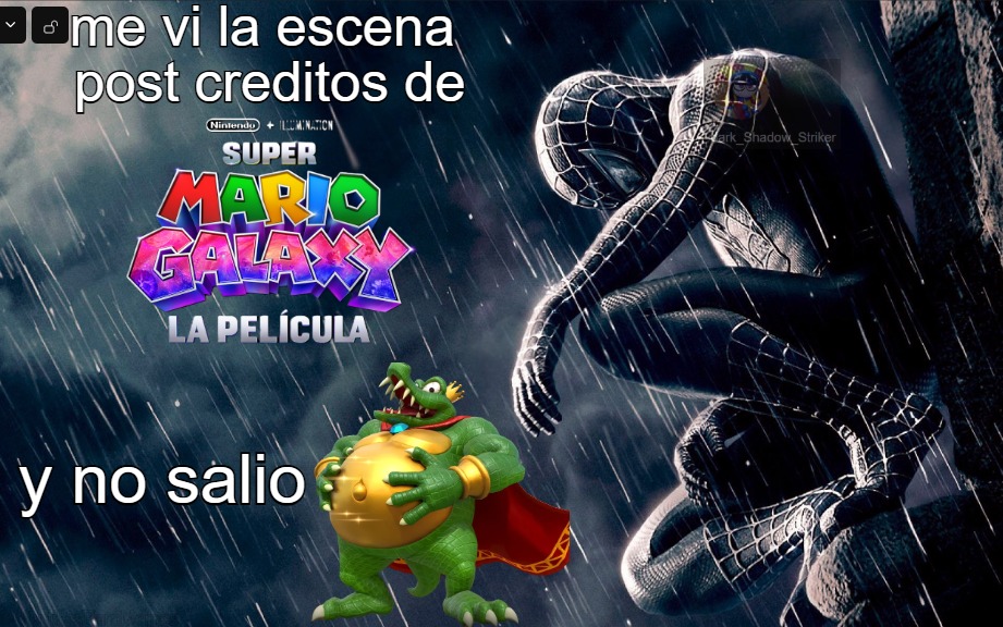 me vi la escena post creditos de SUPER MARIO GALAXY LA PELÍCULA y no salio
