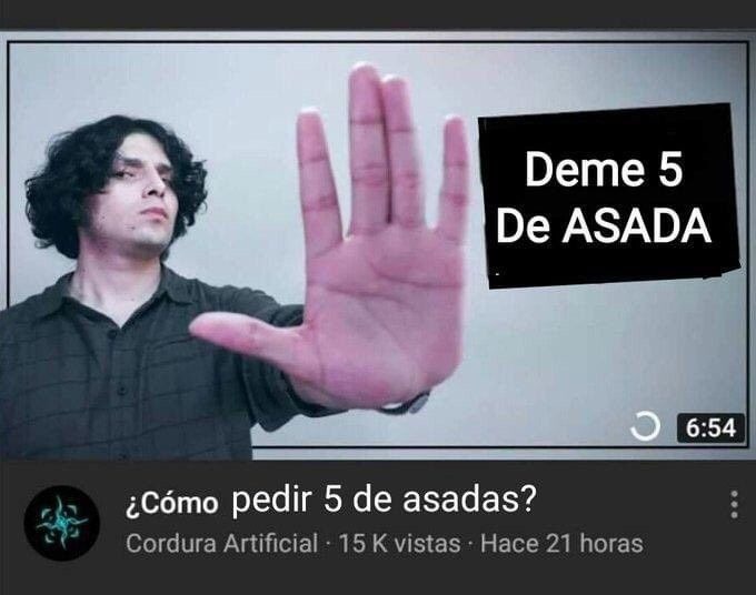 Deme 5 De ASADA. ¿Cómo pedir 5 de asadas?