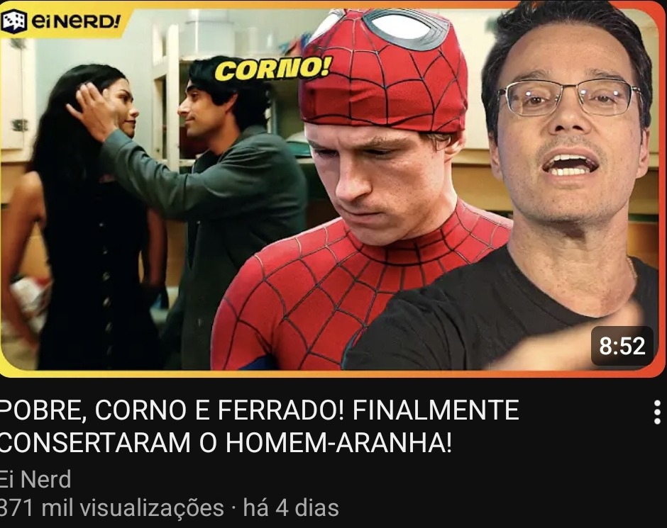 ei NERD! CORNO! POBRE, CORNO E FERRADO! FINALMENTE CONSERTARAM O HOMEM-ARANHA!