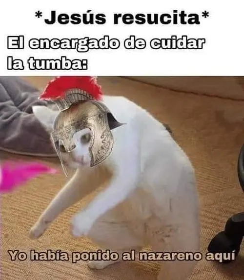 *Jesús resucita* El encargado de cuidar la tumba: Yo había ponido al nazareno aquí