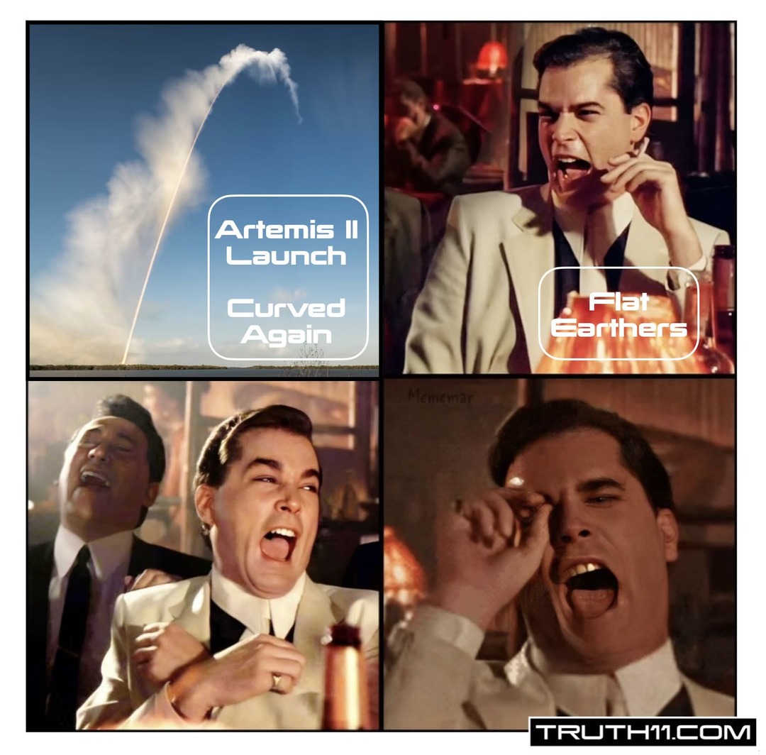 Artemis II Launch Curved Again Flat Earthers TRUTH11.COM