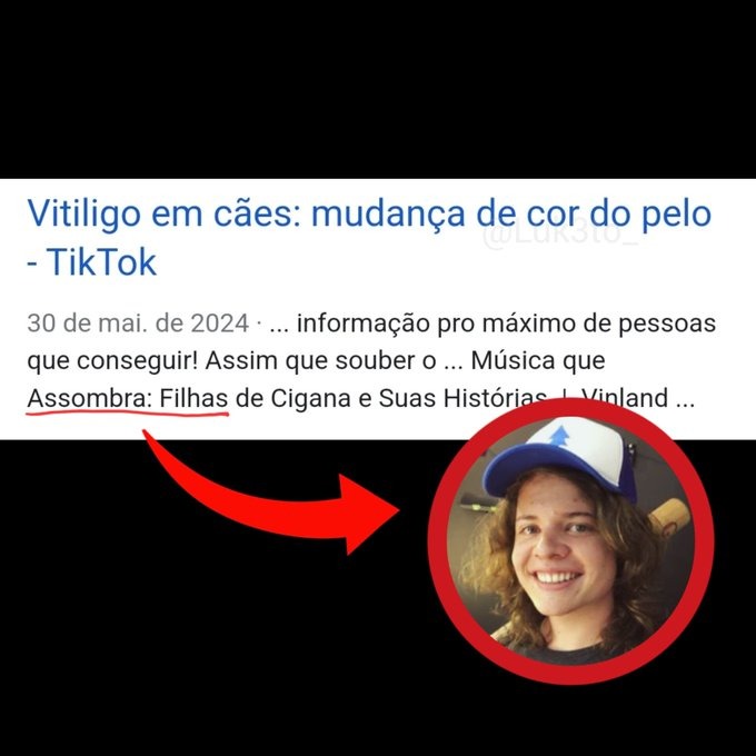 Vitiligo em cães: mudança de cor do pelo - TikTok. 30 de maio de 2024. Informação para o máximo de pessoas que conseguir! Assim que souber o... Música que Assombra: Filhas de Cigana e Suas Histórias. Uma pessoa sorrindo com um boné.