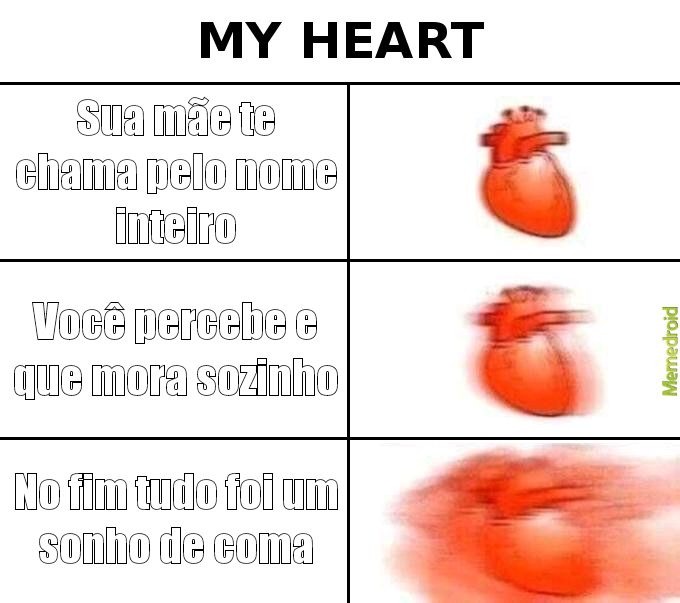 MY HEART Sua mãe te chama pelo nome inteiro Você percebe e que mora sozinho No fim tudo foi um sonho de coma
