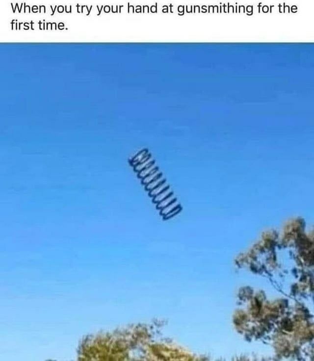 When you try your hand at gunsmithing for the first time.