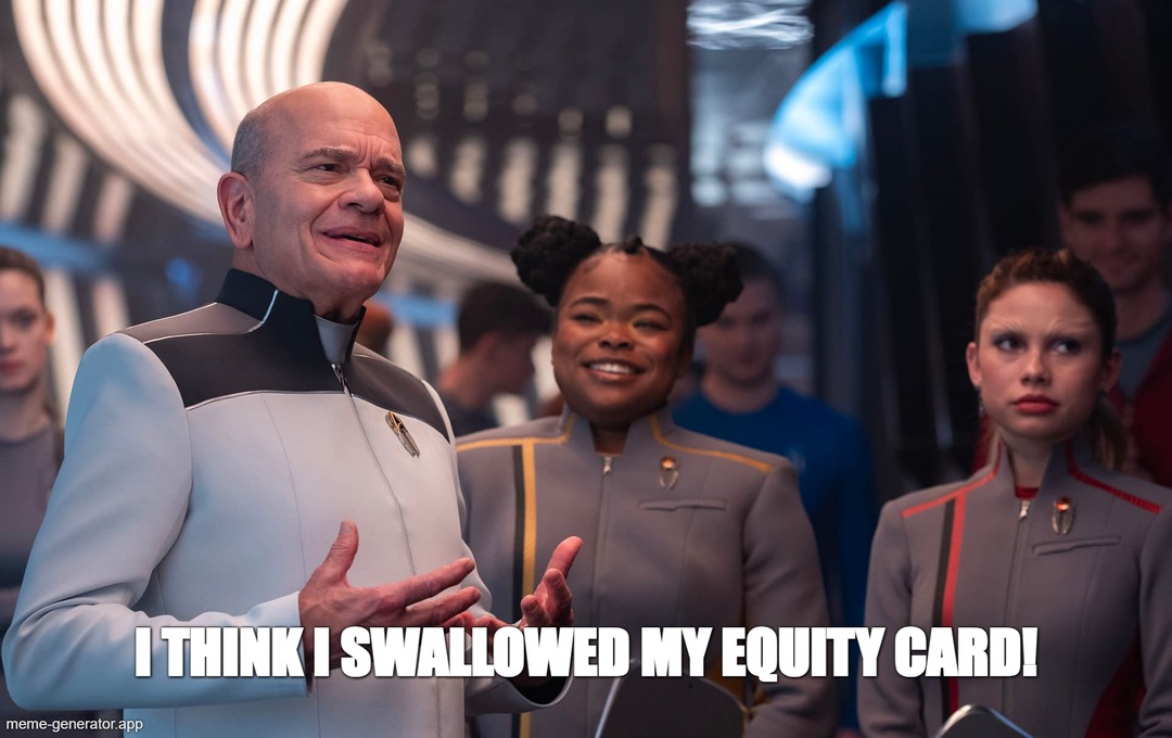 I THINK I SWALLOWED MY EQUITY CARD!