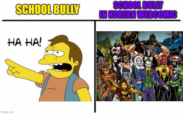 SCHOOL BULLY HA HA! SCHOOL BULLY IN KOREAN WEBCOMIC