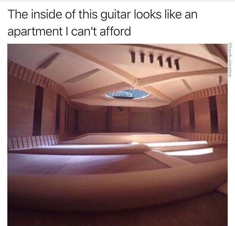 The inside of this guitar looks like an apartment I can't afford