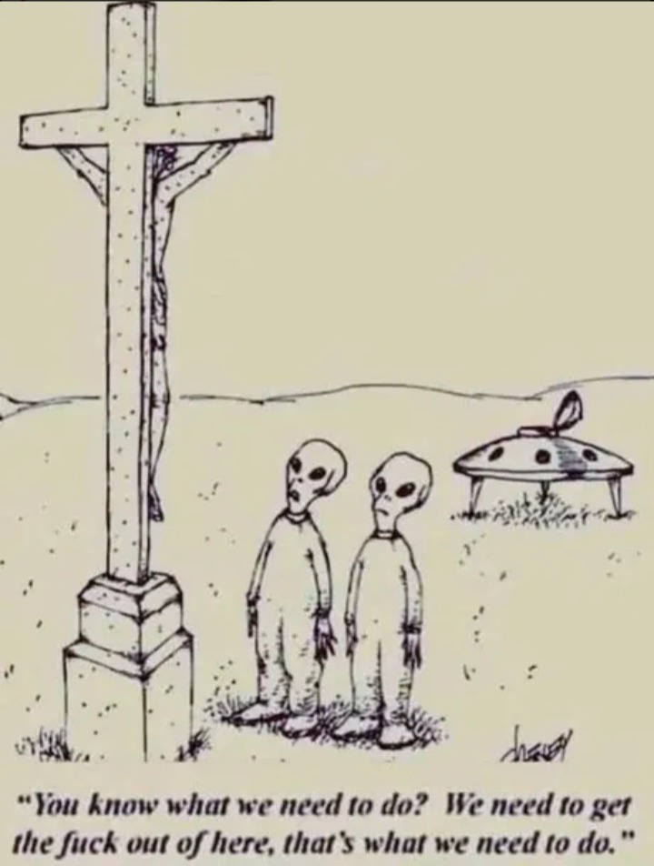 You know what we need to do? We need to get the fuck out of here, that's what we need to do.