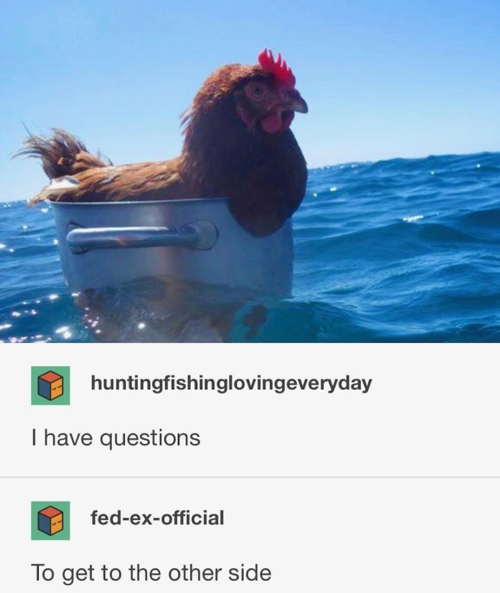 I have questions To get to the other side