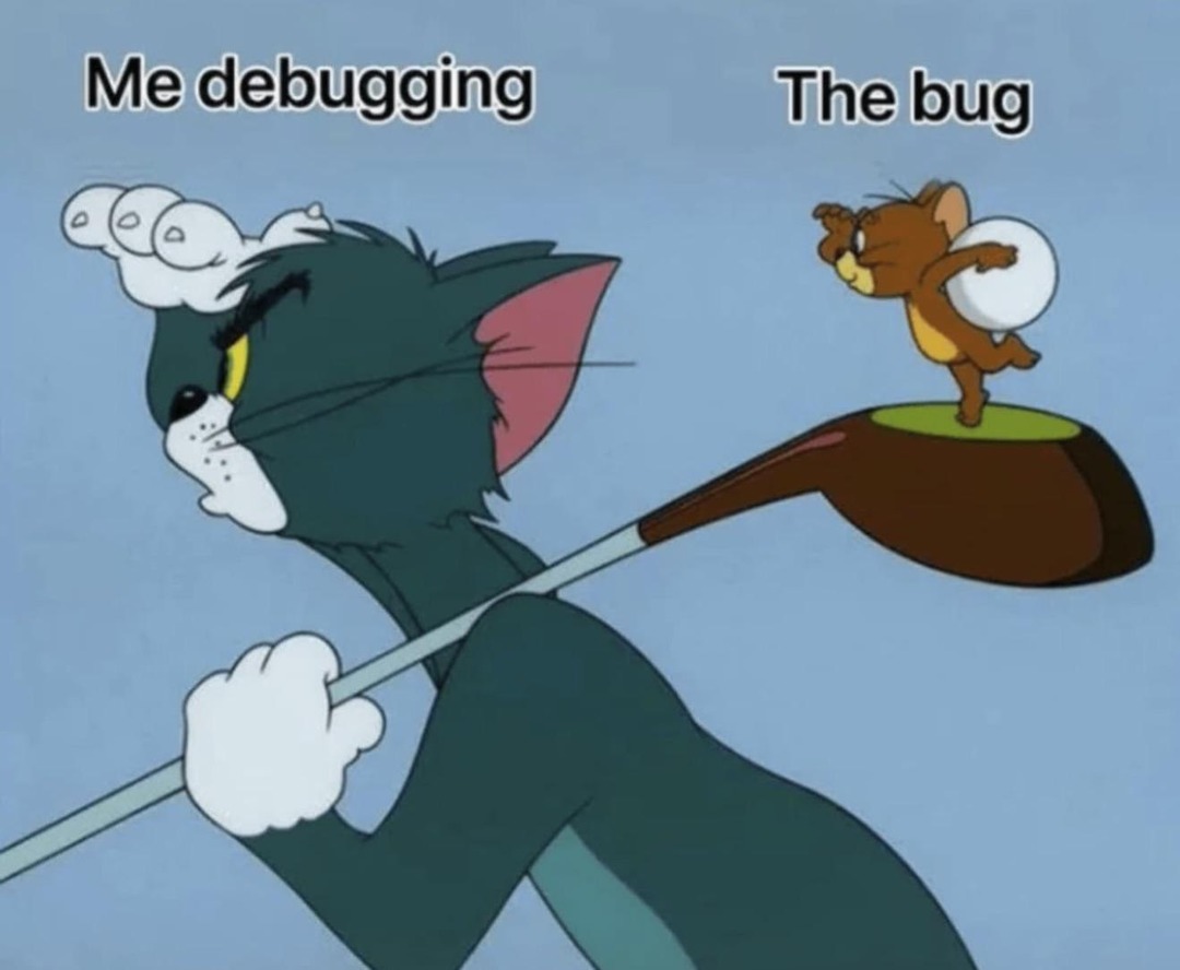 Me debugging The bug