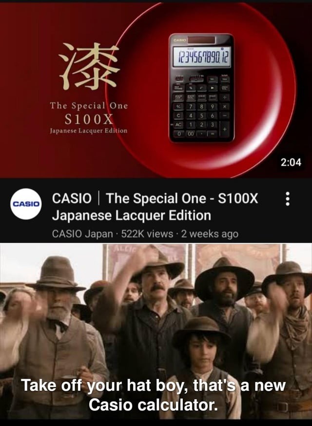 The Special One S100X Japanese Lacquer Edition CASIO | The Special One - S100X Japanese Lacquer Edition Take off your hat boy, that's a new Casio calculator.