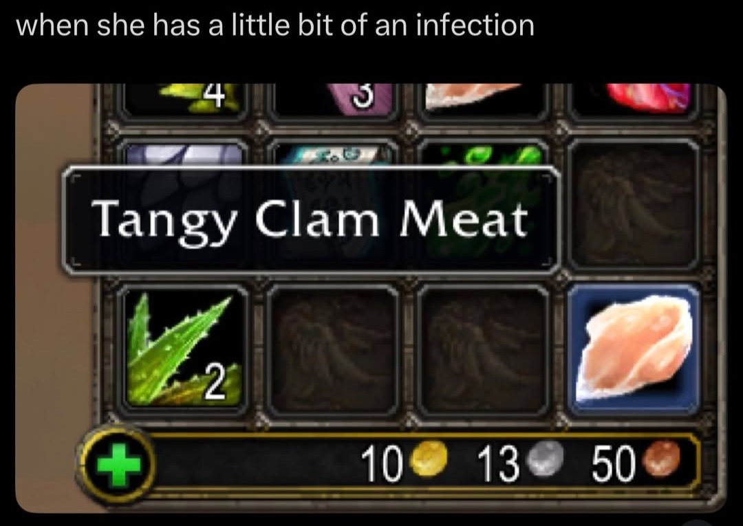 when she has a little bit of an infection Tangy Clam Meat