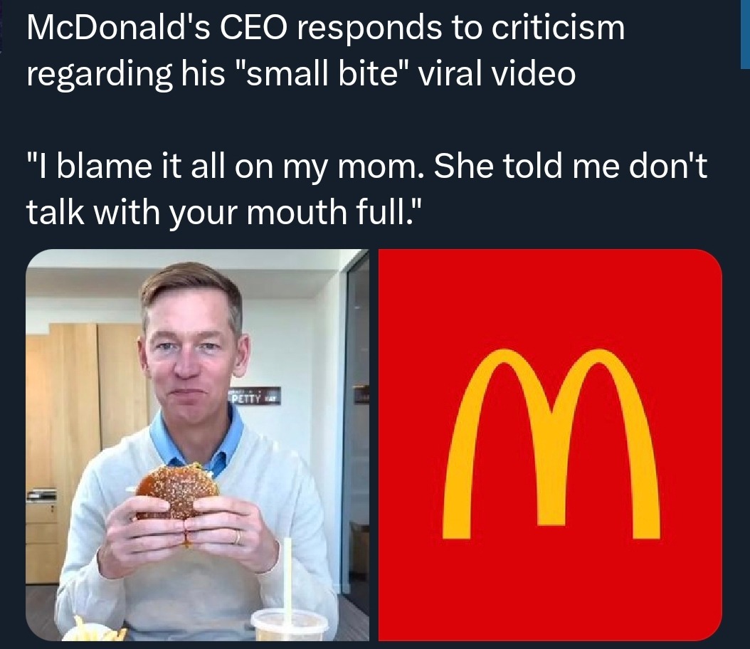 McDonald's CEO responds to criticism regarding his 