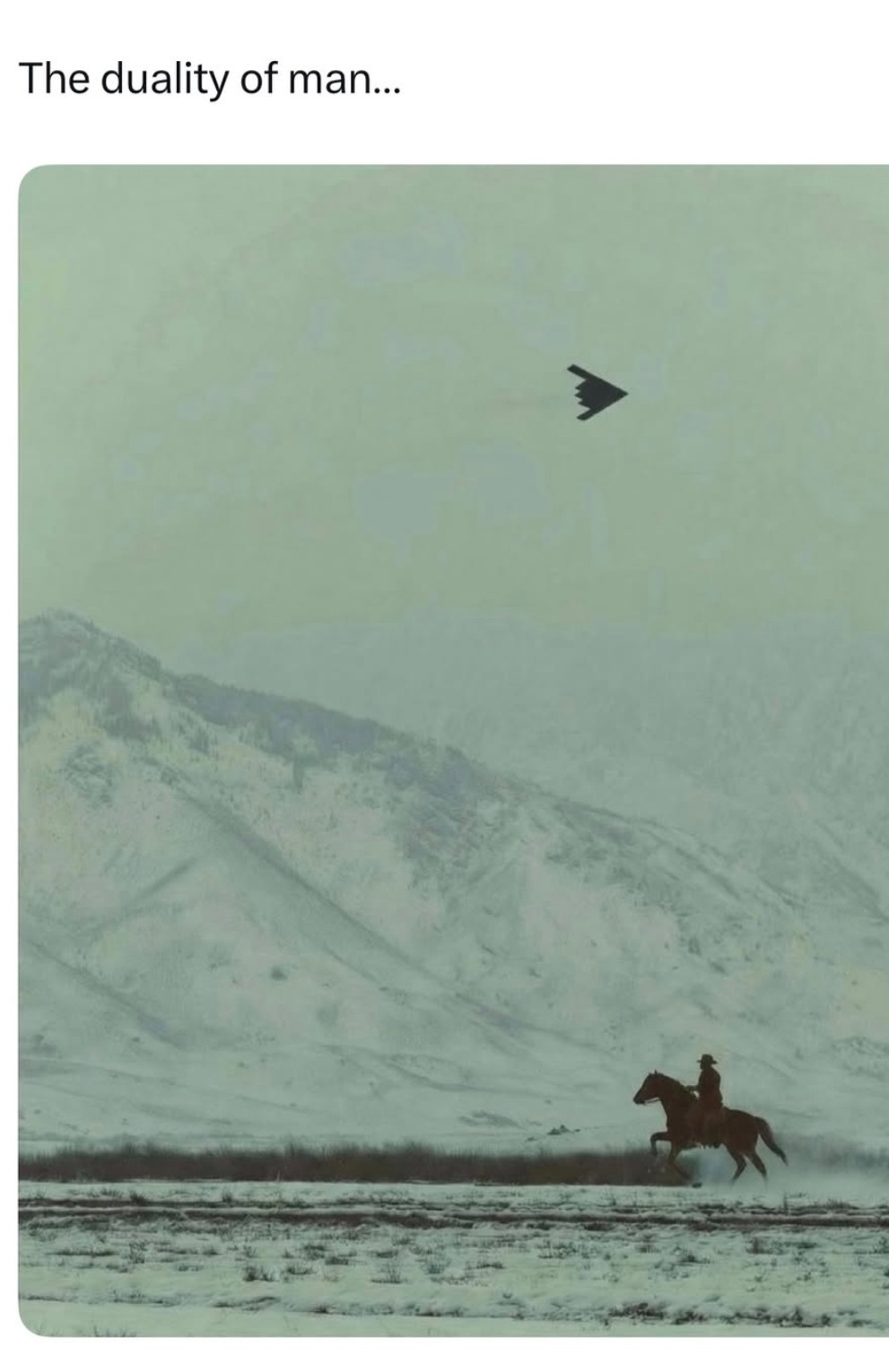 The duality of man...