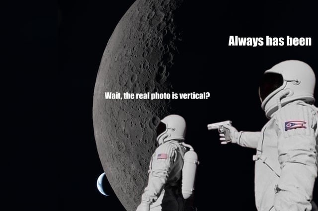 Wait, the real photo is vertical? Always has been