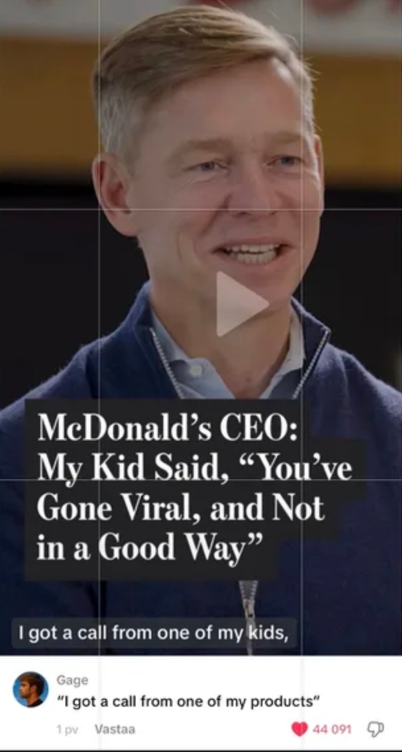McDonald's CEO: My Kid Said, 
