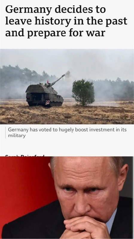 Germany decides to leave history in the past and prepare for war. Germany has voted to hugely boost investment in its military.