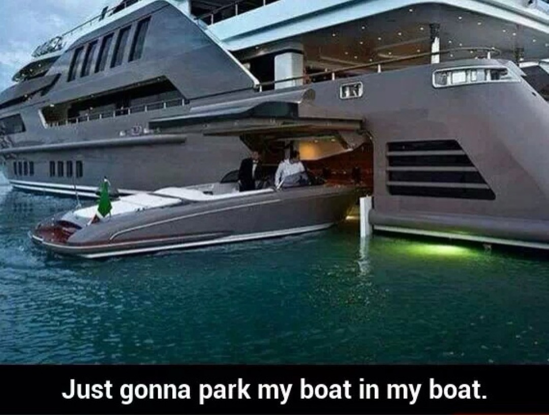 Just gonna park my boat in my boat.