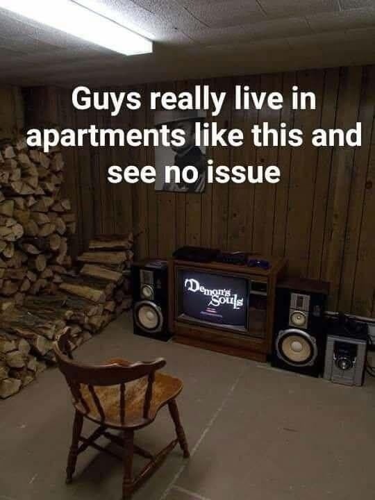 Guys really live in apartments like this and see no issue Demon's Souls