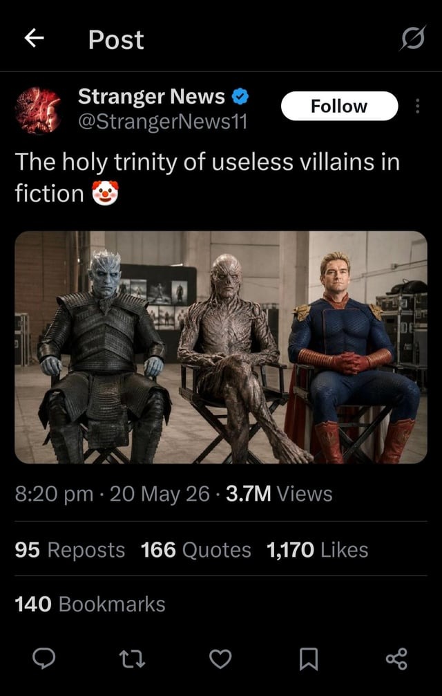 The holy trinity of useless villains in fiction 🤡
